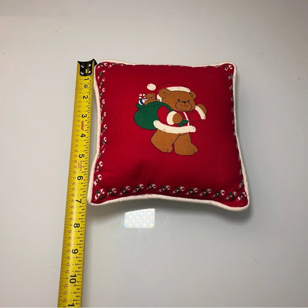 Vintage • Christmas Teddy‎ Bear Decorative Pillow